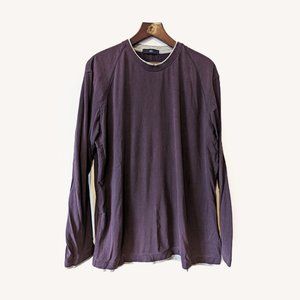 ZZEGNA SPORT - Aubergine crew neck long sleeve t-shirt - Sz L
